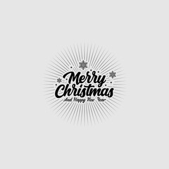 Festive Merry Christmas and Happy New Year Graphic Design