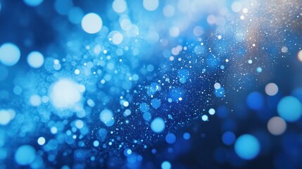 blue glow particle abstract bokeh background