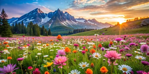 Obraz premium Rustic Yellow Mug with White Daisies