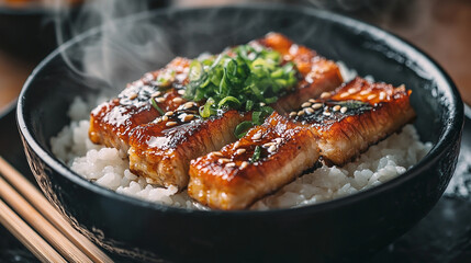 Delicious Unagi Donburi with Sauce