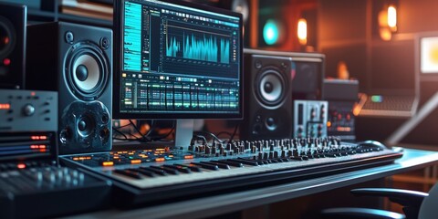 Obraz premium Insight into the tools of the trade for sound design professionals.