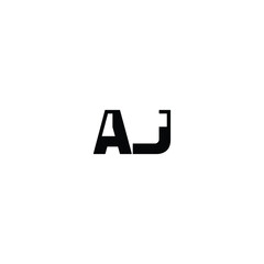 Fototapeta premium AJ monogram logo design letter text name symbol monochrome logotype alphabet character simple logo