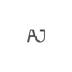 AJ monogram logo design letter text name symbol monochrome logotype alphabet character simple logo