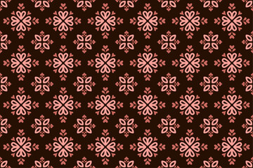 Abstract Classic Floral Batik Seamless Pattern