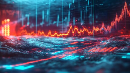 Obraz premium Unique representation of the intersection between mining and financial analysis.