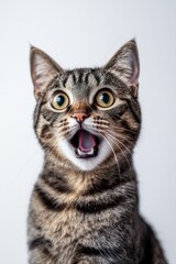 Obraz premium Cat's Open Mouth Close Up