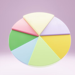 Fototapeta premium Grah pie circle color 3D