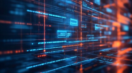 Fototapeta premium Emphasis on Secure Data Graphics in Software Development