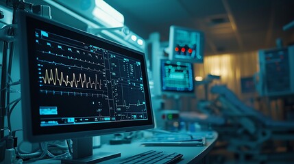 IoT devices in a telemetry unit for ongoing monitoring of cardiac patients in different settings.