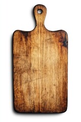Fototapeta premium Wooden Cutting Board White Surface