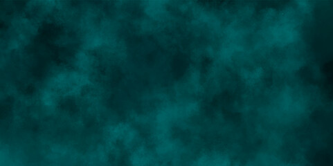 abstract cloud and vapor texture background. Black and Green smoke aquarelle smudge illustration smooth grungy smokey light pastel colors ink glow. Teal color powder explosion