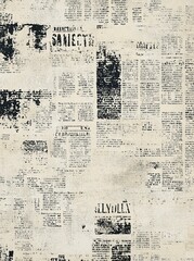 Vintage Newspaper Texture with Typography