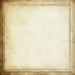 Obraz premium Square Vintage Blank Journal Page with Old Writing and Grunge Edge