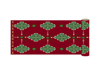 端が丸めてあるトルコ絨毯