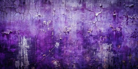 A faded and weathered purple wall with a network of cracks and faded streaks. The wall appears to be made of concrete or plaster.