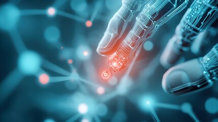 Cybernetic augmentation in cyborg technology, highlighting the enhancement of human abilities through advanced cybernetic implants
