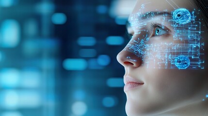 Cybernetic augmentation in cyborg technology, highlighting the enhancement of human abilities through advanced cybernetic implants