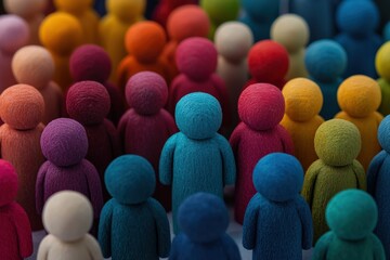 Diverse Community Representation Through Colorful Figures A Modern Visual Representation of People