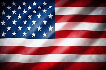 Fototapeta premium USA United State Waving Flag, brush effect for Us flag