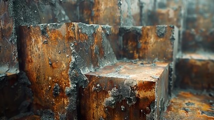 Rusted Metal Texture: Industrial Abstract Background