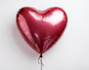 A heart-shaped party balloon for Valentine's Day. High image quality