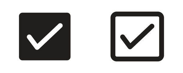 Tick and cross button. set of green and red check box with yes and no sign. vector symbol on white background.123.