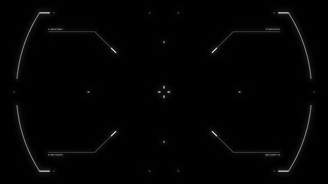 HUD target glitch, cyberpunk drone interface glitch effect.