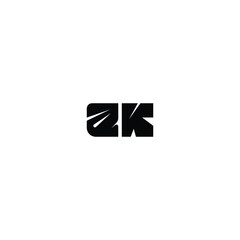 AK monogram logo design letter text name symbol monochrome logotype alphabet character simple logo