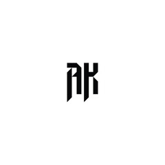 AK monogram logo design letter text name symbol monochrome logotype alphabet character simple logo