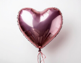 A heart-shaped party balloon for Valentine's Day. High image quality