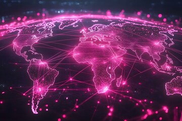 Stunning Visualization of Earth Surrounded by Digital Data
