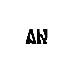 AK monogram logo design letter text name symbol monochrome logotype alphabet character simple logo