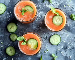 Refreshing Watermelon Cucumber Juice with Chunks