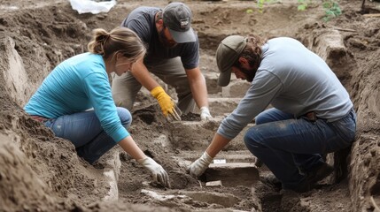 Conservation in archaeological digs, focusing on protecting fragile artifacts and maintaining historical integrity.