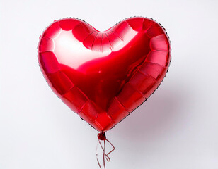 A heart-shaped party balloon for Valentine's Day. High image quality