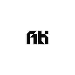 AK monogram logo design letter text name symbol monochrome logotype alphabet character simple logo