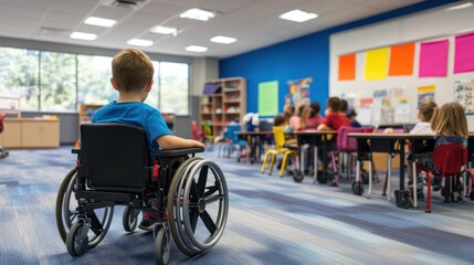 Adaptive learning environments for children with physical disabilities, ensuring equal access to education and resources.