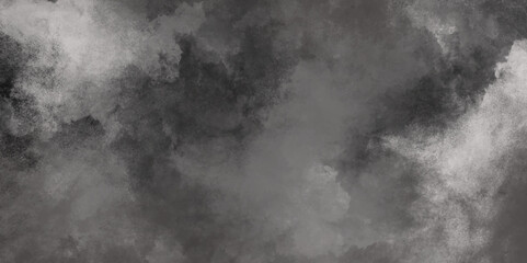 Abstract white and gray isolated cloud cumulus clouds. Gray aquarelle painted realistic fog or mist smoky textured canvas design. White and ash messy wall stucco texture background.	
