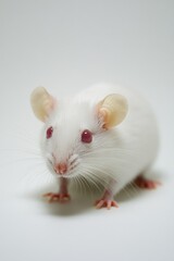White rat with red eyes