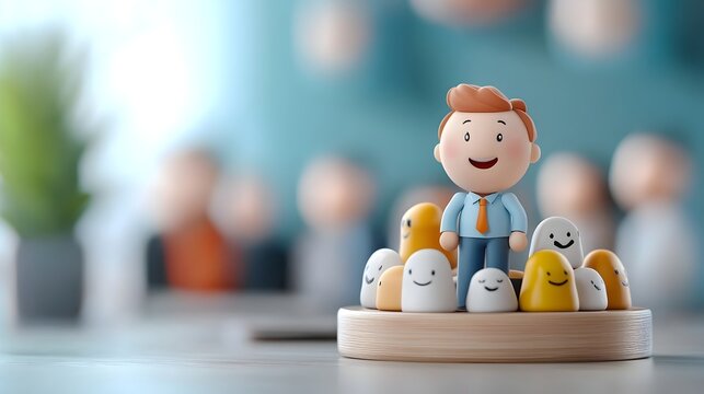 HR Recruitment and Leadership Development A Strategic Planning Session Visualized in 3D Showcase business team goal oriented decision making for professional development and organizational success