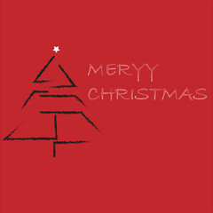 Christmas tree and Merry Christmas and New Year greetings
