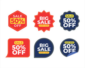 Sale badges. Sale quality tags and labels. Template banner shopping badges. Special offer, sale, discount, shop, black friday. Set of Sale badges vector pack illustration.