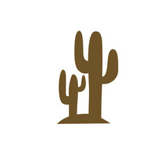 Brown Cactus Shape Illustration 