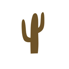 Obraz premium Brown Cactus Shape Illustration 