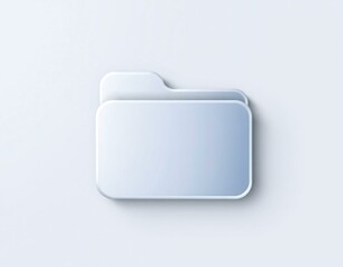 Modern Folder Icon Illustration - File Management, Digital Storage, Data Organization, Folder Symbol, Minimalist Design, Cloud Storage, Graphic Representation, File System, Simple Line Art, Tech Icon