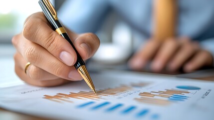 Detailed Colorful Data Analytics Report with Trend Showcasing Statistical Insights for Business Performance Metrics and Financial Intelligence