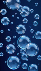 Magical Scene of Many Small Bubbles Floating