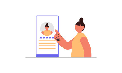 Social media personal profile illustration