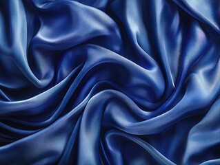 Obraz premium Embrace Tranquility: Undulating Blue Silk Landscape Poster for Serene Sports Interiors - Elevate Your Space with Elegance and Style