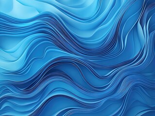 Embrace Tranquility: Undulating Blue Silk Landscape Poster for Serene Sports Interiors - Elevate Your Space with Elegance and Style